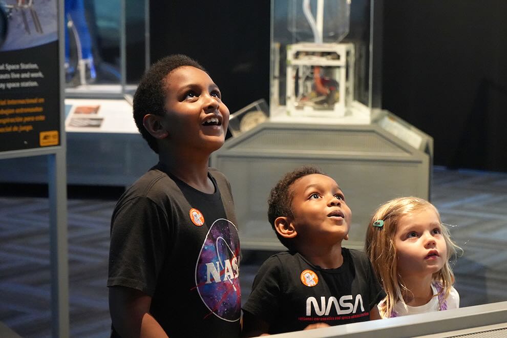 Kids enjoy a Summer of Space exhibit