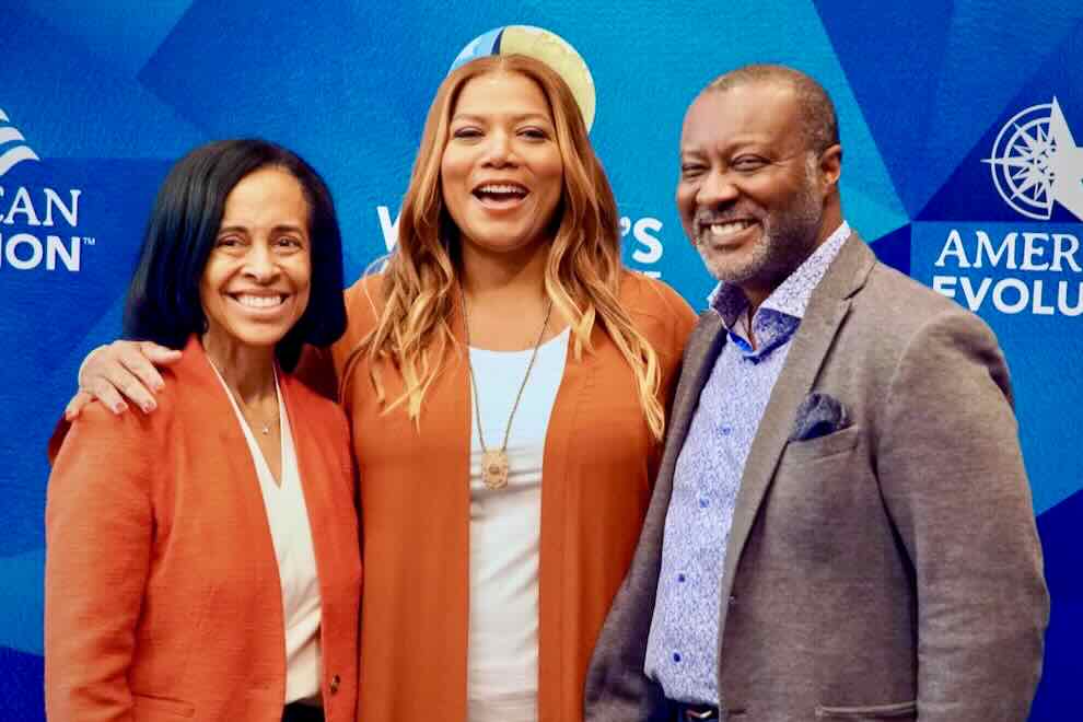 BK Fulton and wife Jacquelyn E. Stone with Queen Latifah