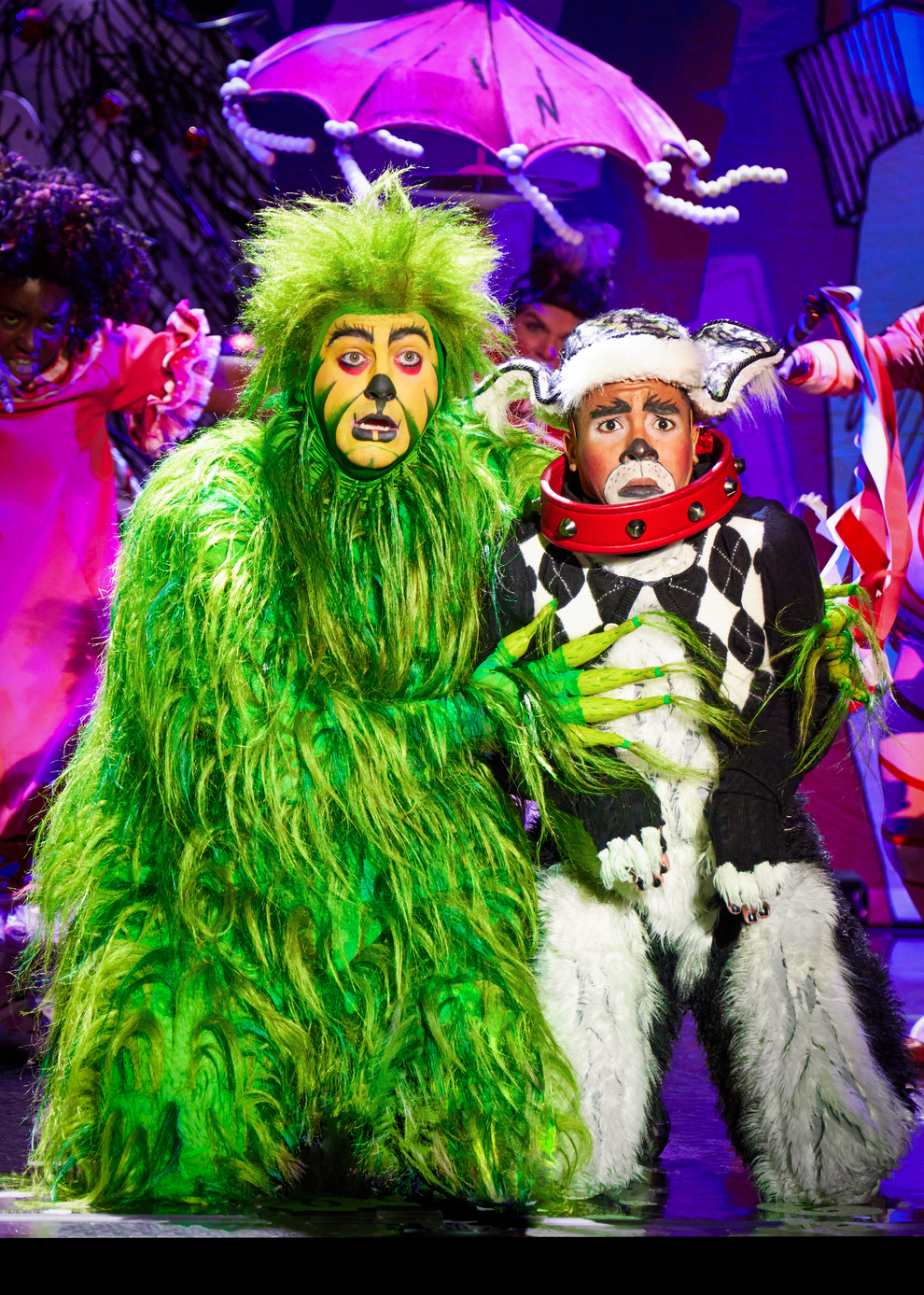 Dr. Seuss' How the Grinch Stole Christmas! The Musical transports the audience to the whimsical world of Whoville through striking sets, engaging cast members, and an overarching theme of kindness.