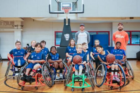 Sportable Spokes wheelchair basketball team