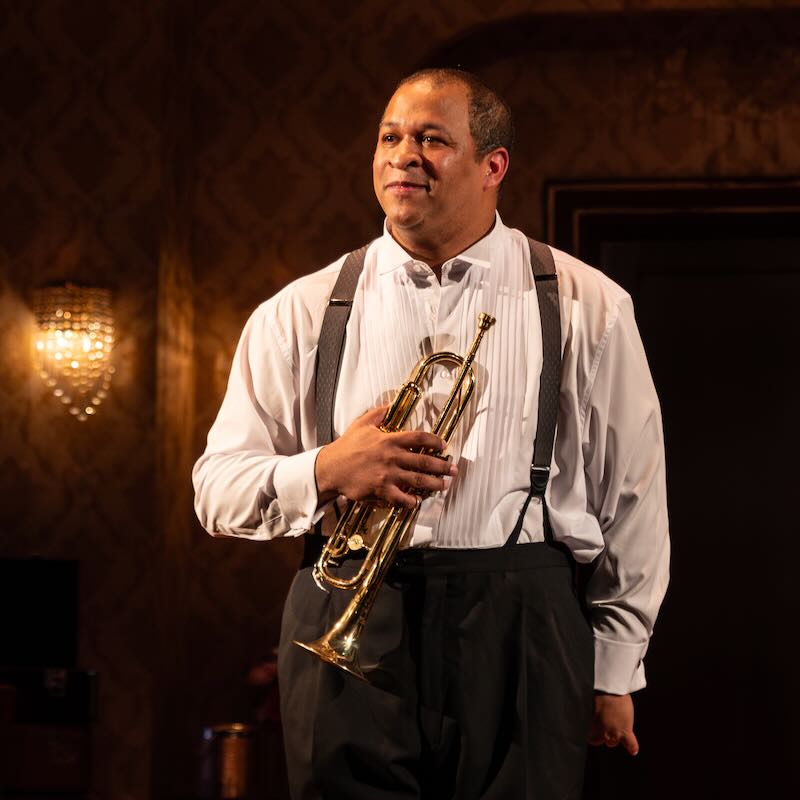 Jerold E. Solomon in “Satchmo at the Waldorf” Photo by Aaron Sutten