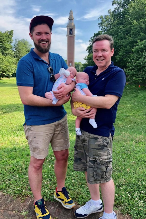 Terence and Jase Sullivan at Maymont with their twins