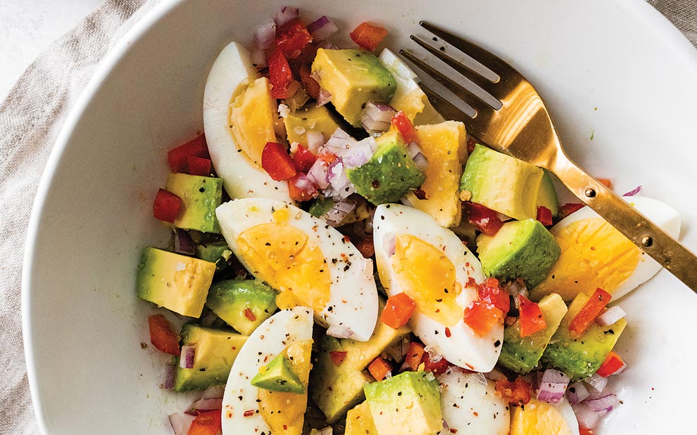 Hard Boiled Egg and Avocado Bowl