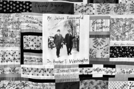 Julius Rosenwald & Booker T. Washington – Quilt celebrating Restoration of the Pine Grove School