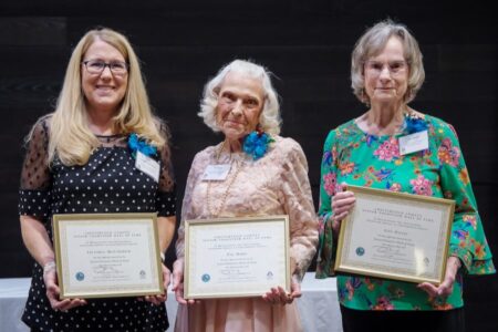 Chesterfield County Senior Volunteer Hall of Fame ceremony and celebration at the CTC@Hull Thurs. May 30, 2024. L-R, Victoria McCormick, Pat Hupp and Ann Danzi were Inducted into the Senior Volunteer Hall of Fame.