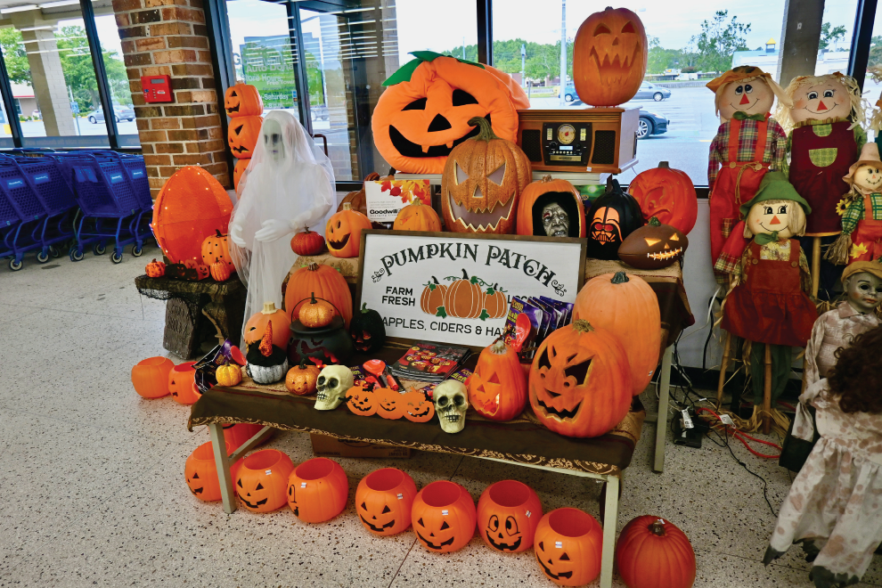 Halloween decor items at Goodwill