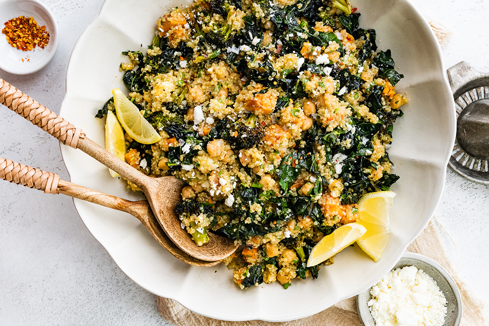 roasted broccoli quinoa salad recipe