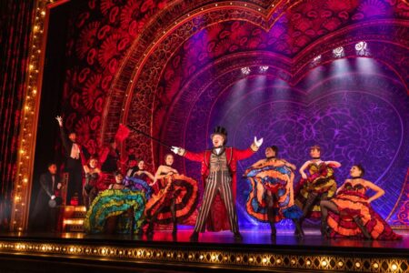 The cast of the North American Tour of Moulin Rouge! The Musical, photo by Matthew Murphy and Evan Zimmerman for MurphyMade