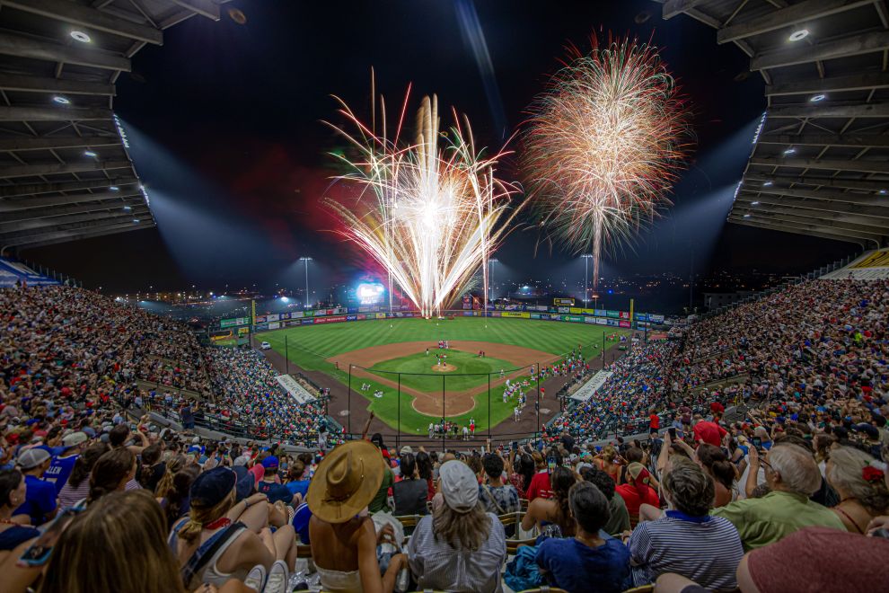 fireworks at The Diamond