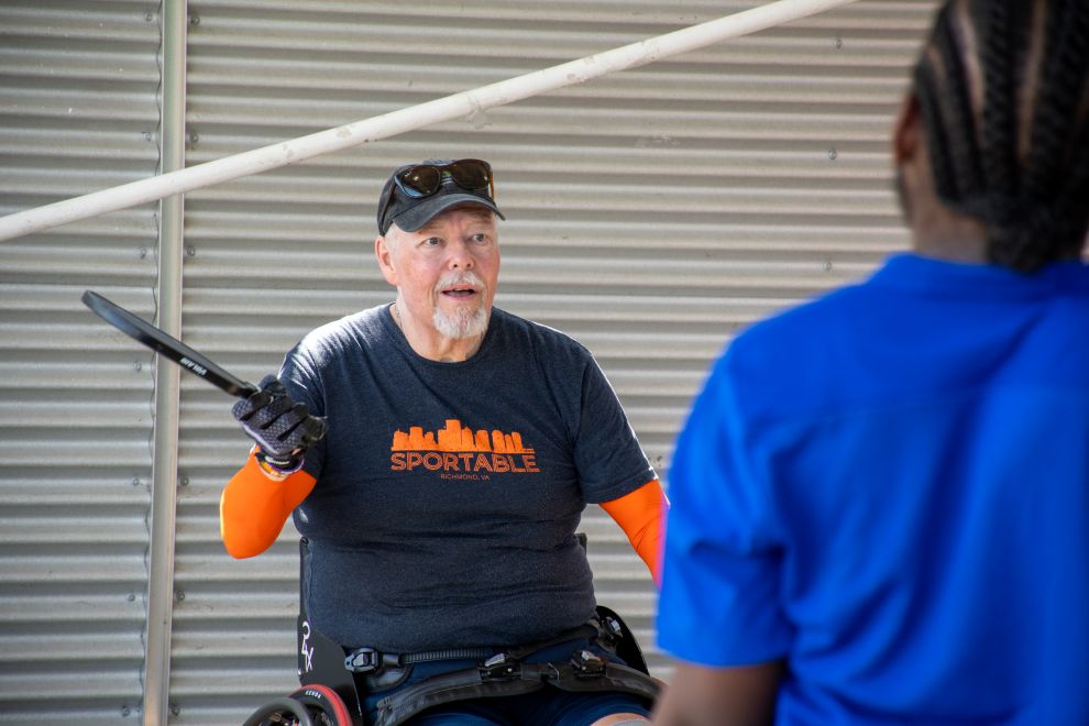 Sportable playing pickle ball at PARK365