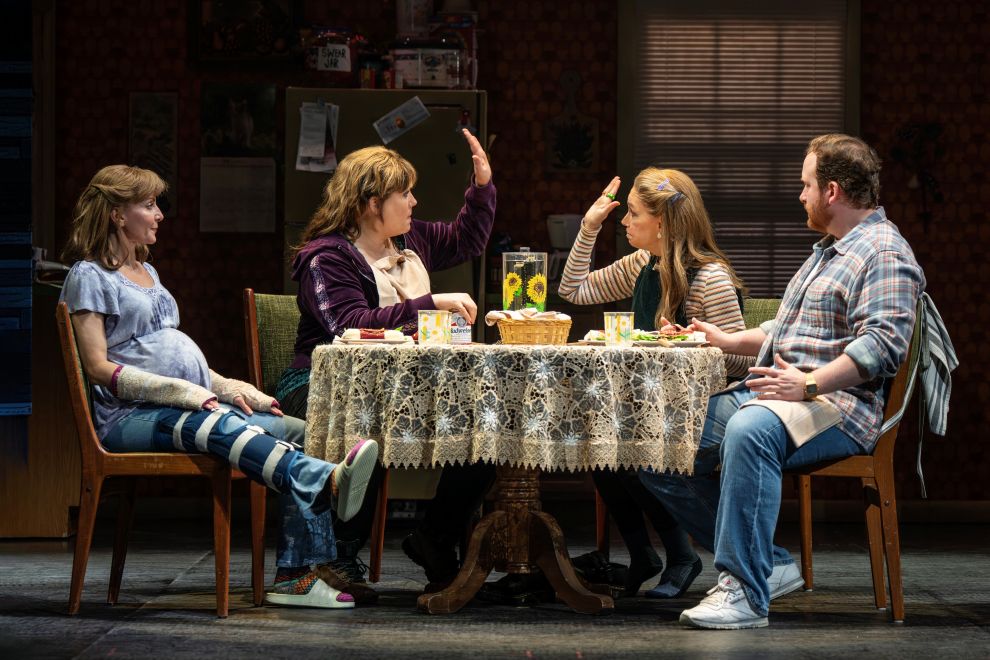 Laura Woyasz Emily Koch Ann Morrison Jim Hogan in the National Tour of KIMBERLY AKIMBO photo by Joan Marcus