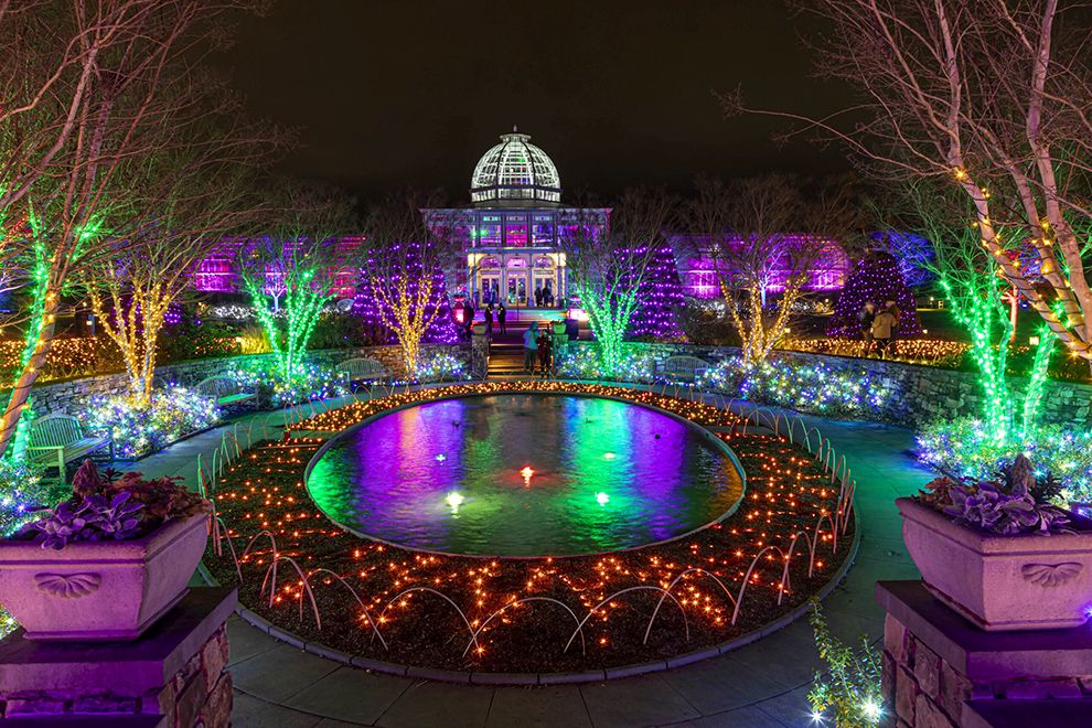 Lewis Ginter Botanical Garden during GardenFest of Lights