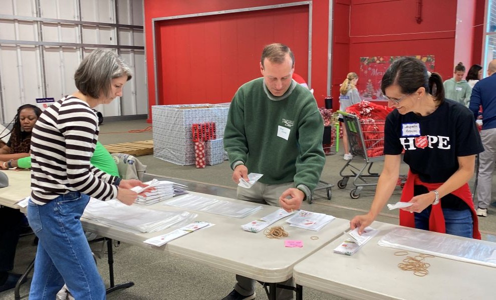 Salvation Army Angel Tree volunteers