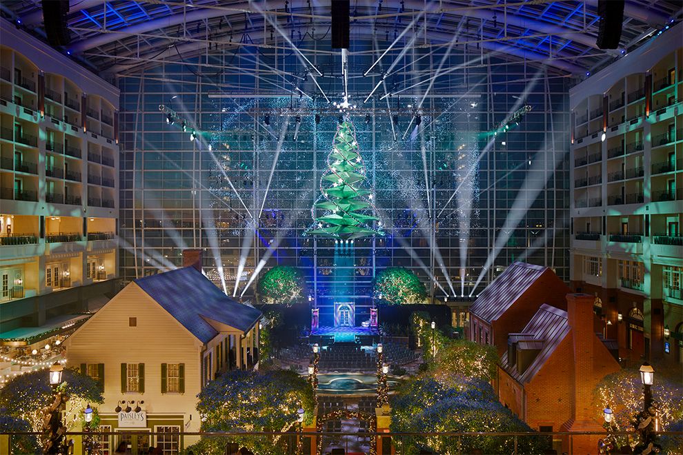 Gaylord National Resort Atrium Holiday Decor