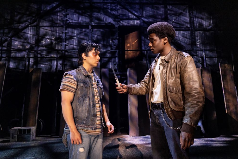 (L-R) Bonale Fambrini and Tyler Jordan Wesley in The Outsiders North American Tour Photo by Matthew Murphy