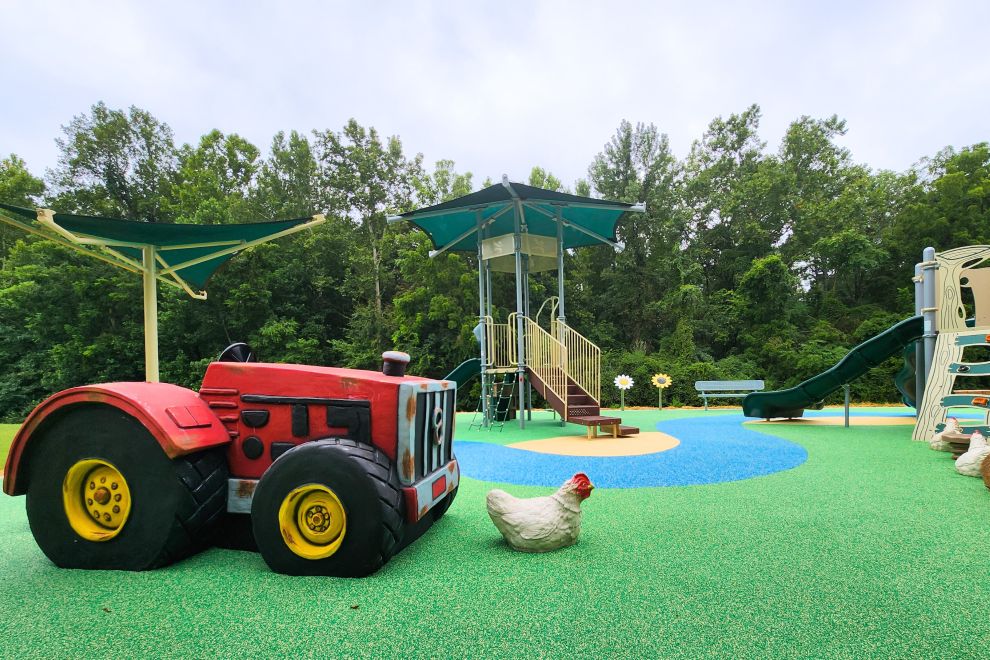 Poor Farm Park, Hanover VA playground tractor
