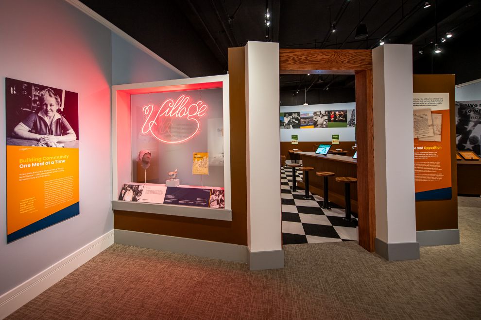 VMHC_We The People_Building Community Neon Village Sign and Diner Display_Courtesy of VMHC