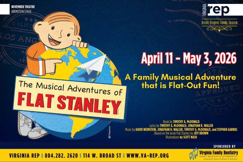 Virginia Rep’s The Musical Adventures of Flat Stanley Giveaway Virginia Rep - The Musical Adventures of Flat Stanley