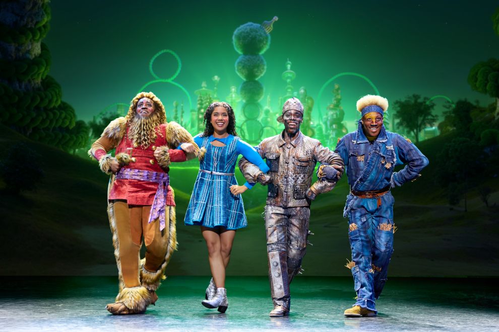 Cal Mitchell as The Lion, Phoenix Assata LaFreniere as Dorothy, D. Jerome as The Tinman and Elijah Ahmad Lewis as The Scarecrow in the North American Tour of THE WIZ - Photo by Jeremy Daniel