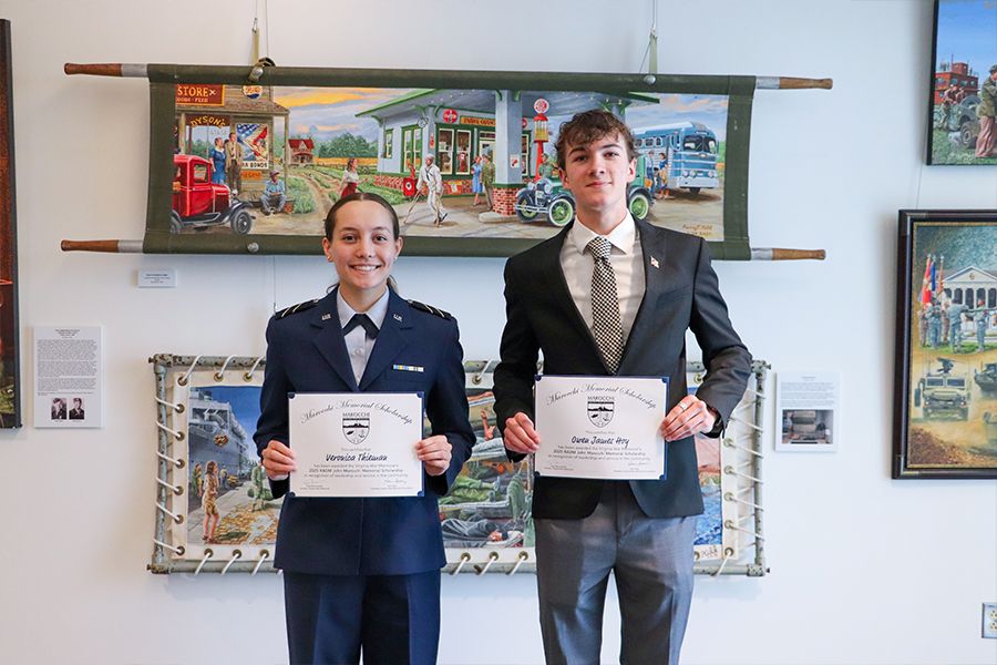 Virginia War Memorial Seeks Applicants for 2026 Marocchi Scholarships Virginia War Memorial 2025 Marocchi Scholarship recipients: Owen James Hoy, Fairfax, and Veronica Thieman, Stafford