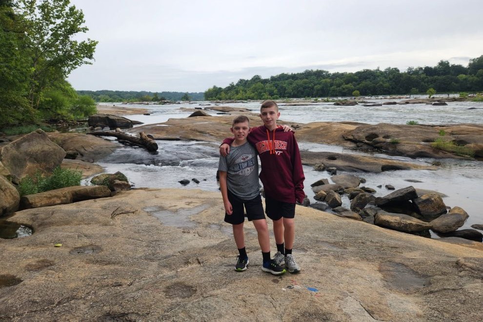 two boys at Belle Isle Richmond VA