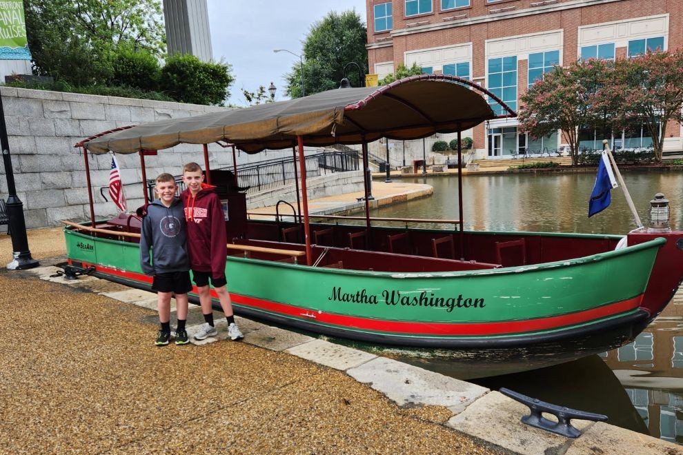 Canal Cruise - two boys - Richmond Monopoly