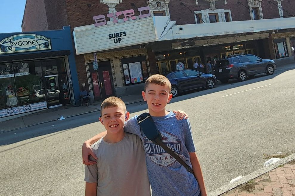 Carytown Byrd Theatre - two boys - Richmond Monopoly