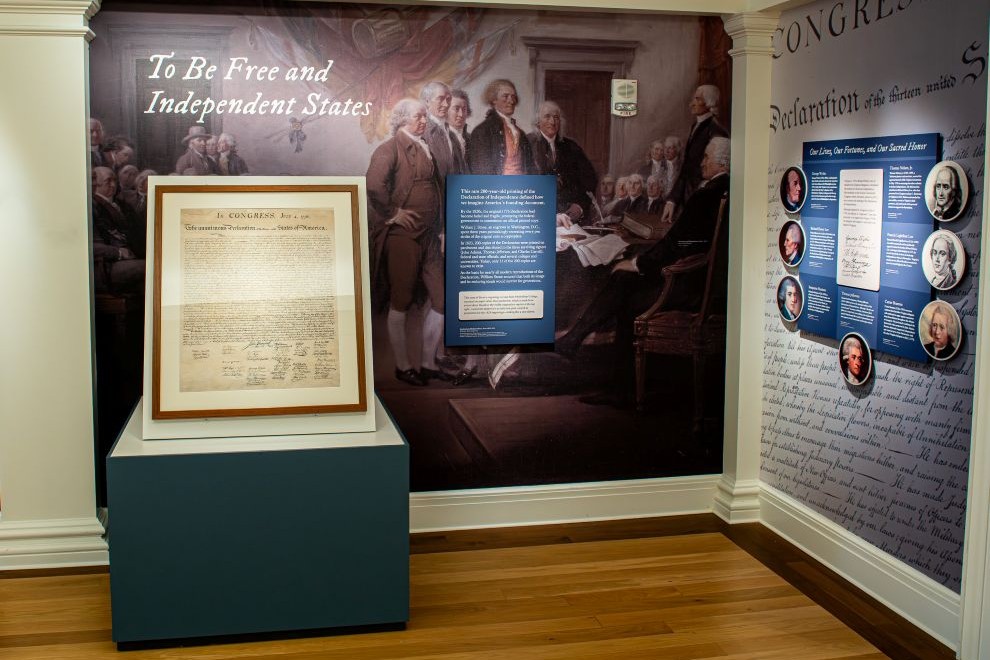 One of the Rarest Prints of the Declaration of Independence on View for One Month Virginia Museum of History and Culture Declaration of Independence