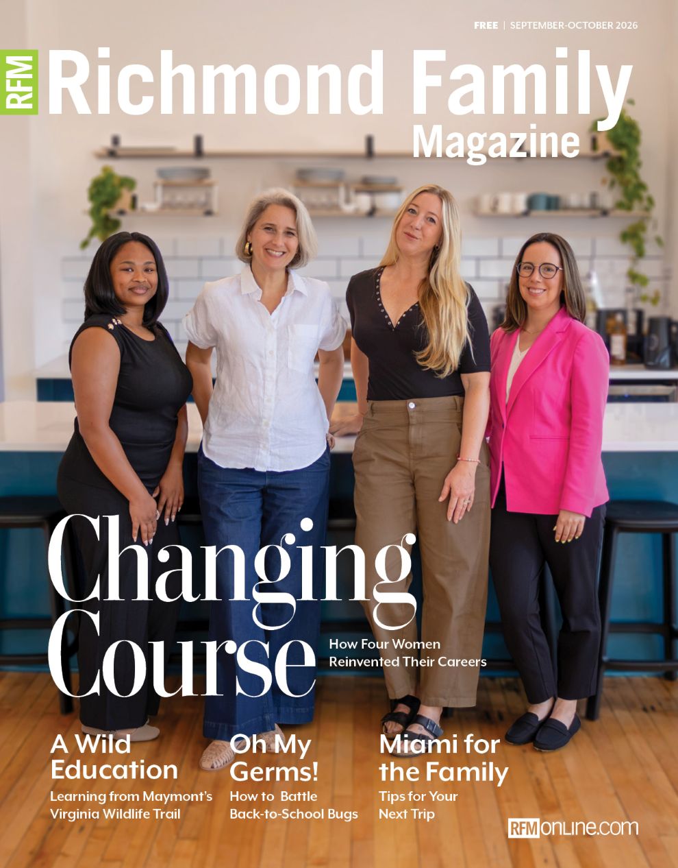 September-October 2026 Richmond Family Magazine September-October 2026 Cover featuring Crystal Cempron, Rachel Beanland, June Mena, and Allie Wine