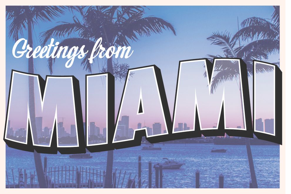 Greetings from Miami greetings from Miami postcard