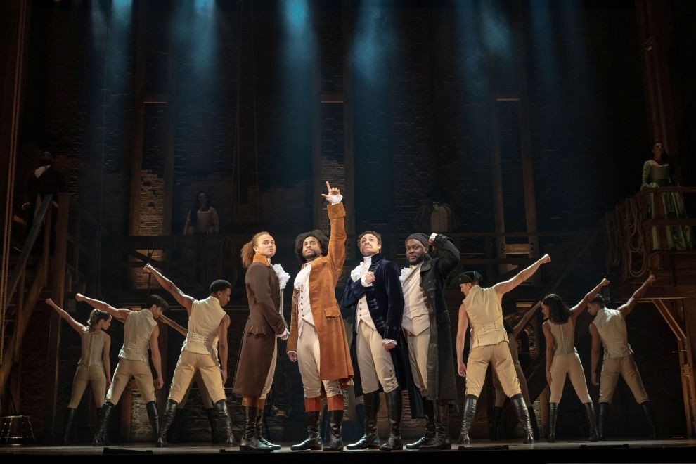 HAMILTON Tickets Go on Sale on Thursday, September 17 (3) (l-r) Nathan Haydel Tyler Fauntleroy Jared Howelton Elvie Ellis and Company - HAMILTON National Tour - (c) Joan Marcus 2024