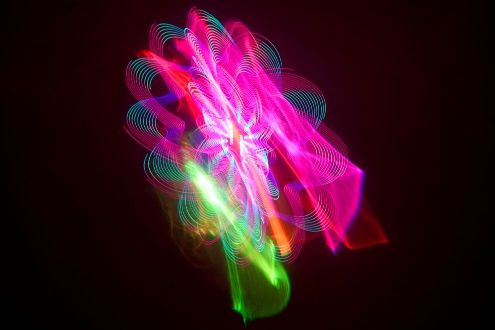 Laser light show at Science Museum of Virginia