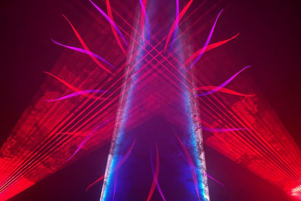 Laser light show at Science Museum of Virginia