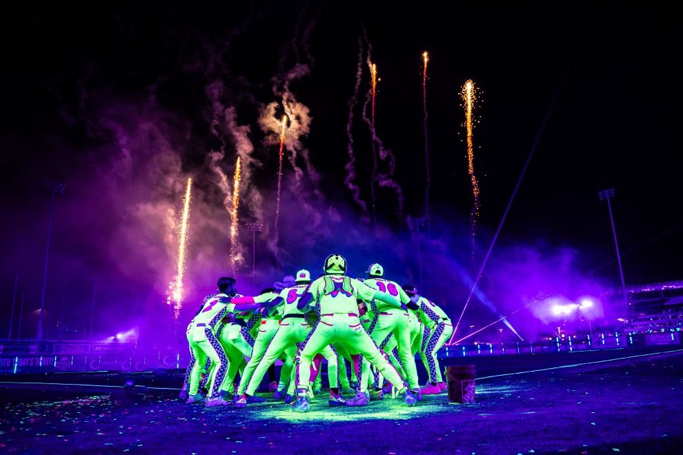 Cosmic Baseball Fireworks and Team