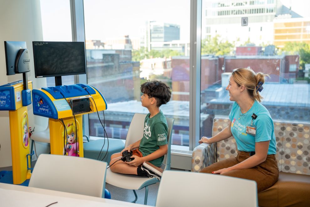 Gaming with CHF staff and Christian Children's Hospital Foundation