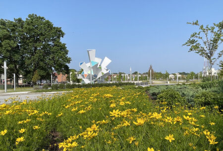 The Green at Science Museum of Virginia featuring new public art, Cosmic Perception