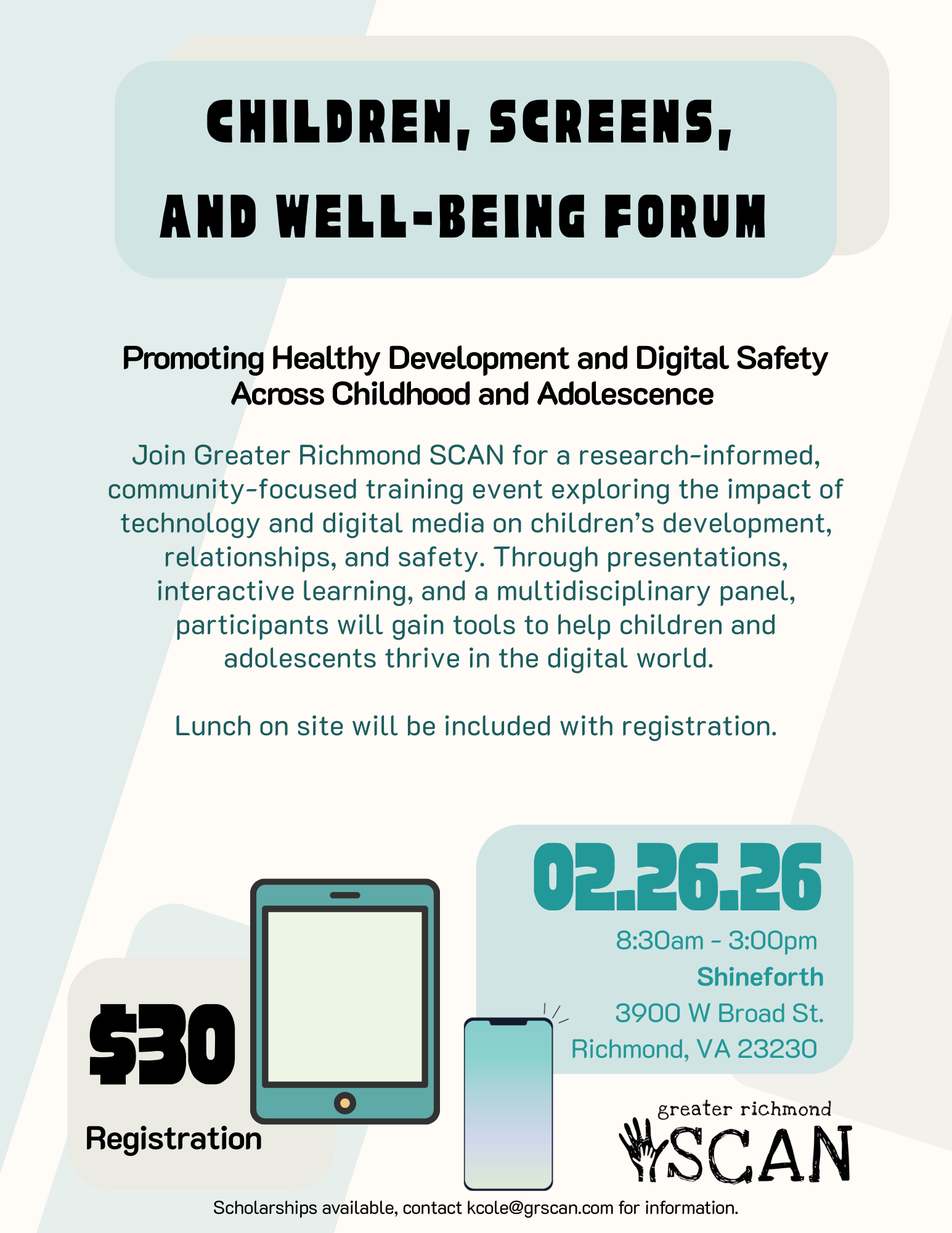Children, Screens, and Well-Being Forum
