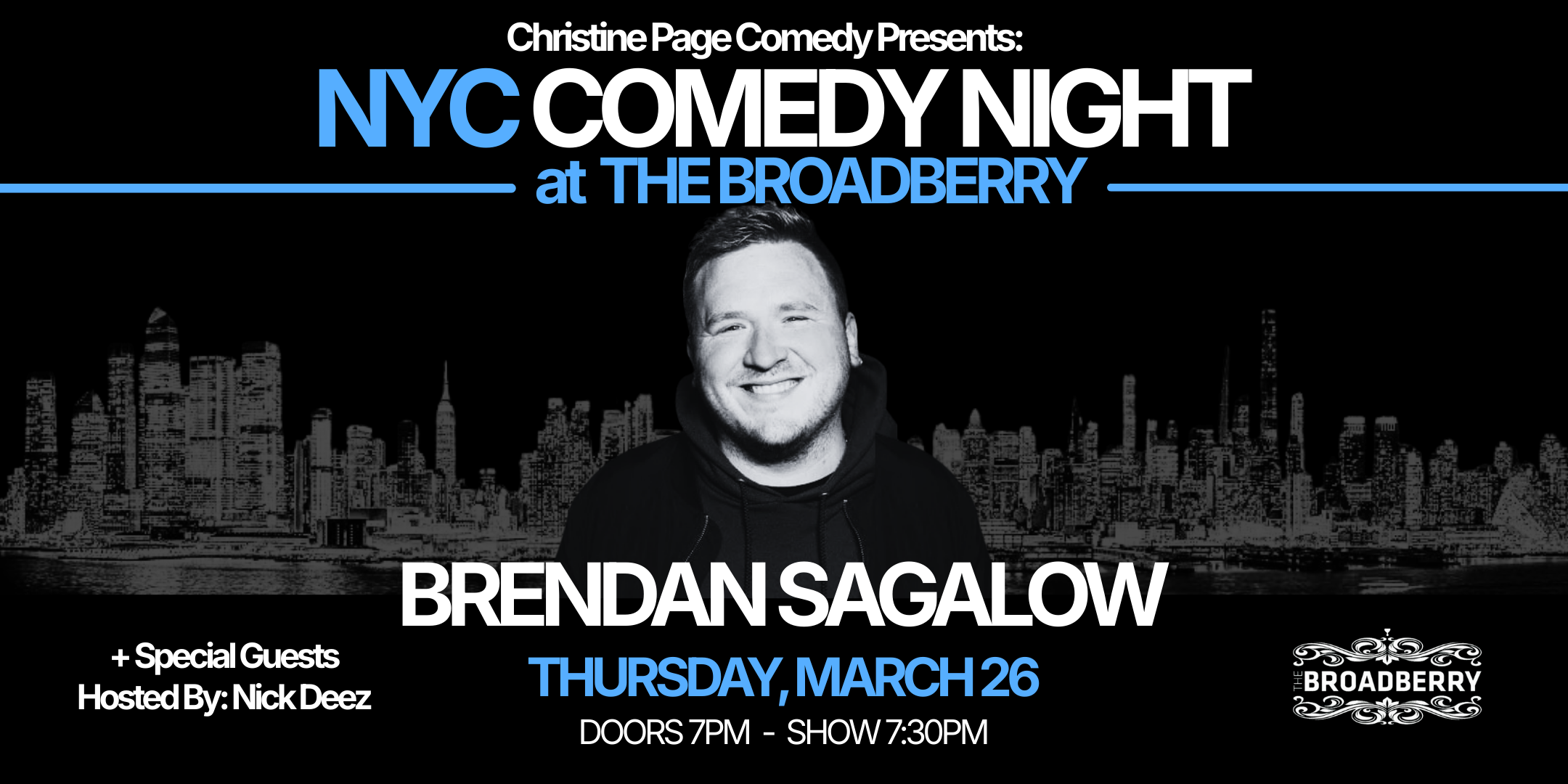 NYC Comedy Night at The Broadberry with Brendan Sagalow