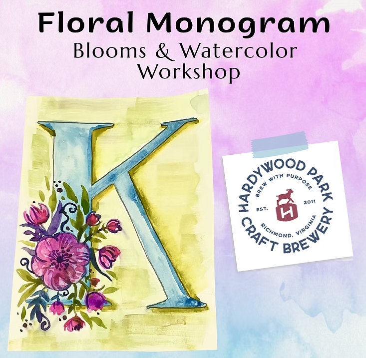 Floral Monogram: Blooms & Watercolor