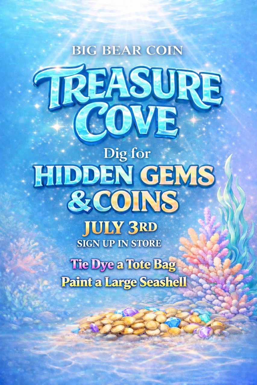 Treasure Cove Dig for Coins & Gems, Tie Dye a Tote Bag & Paint Seashell