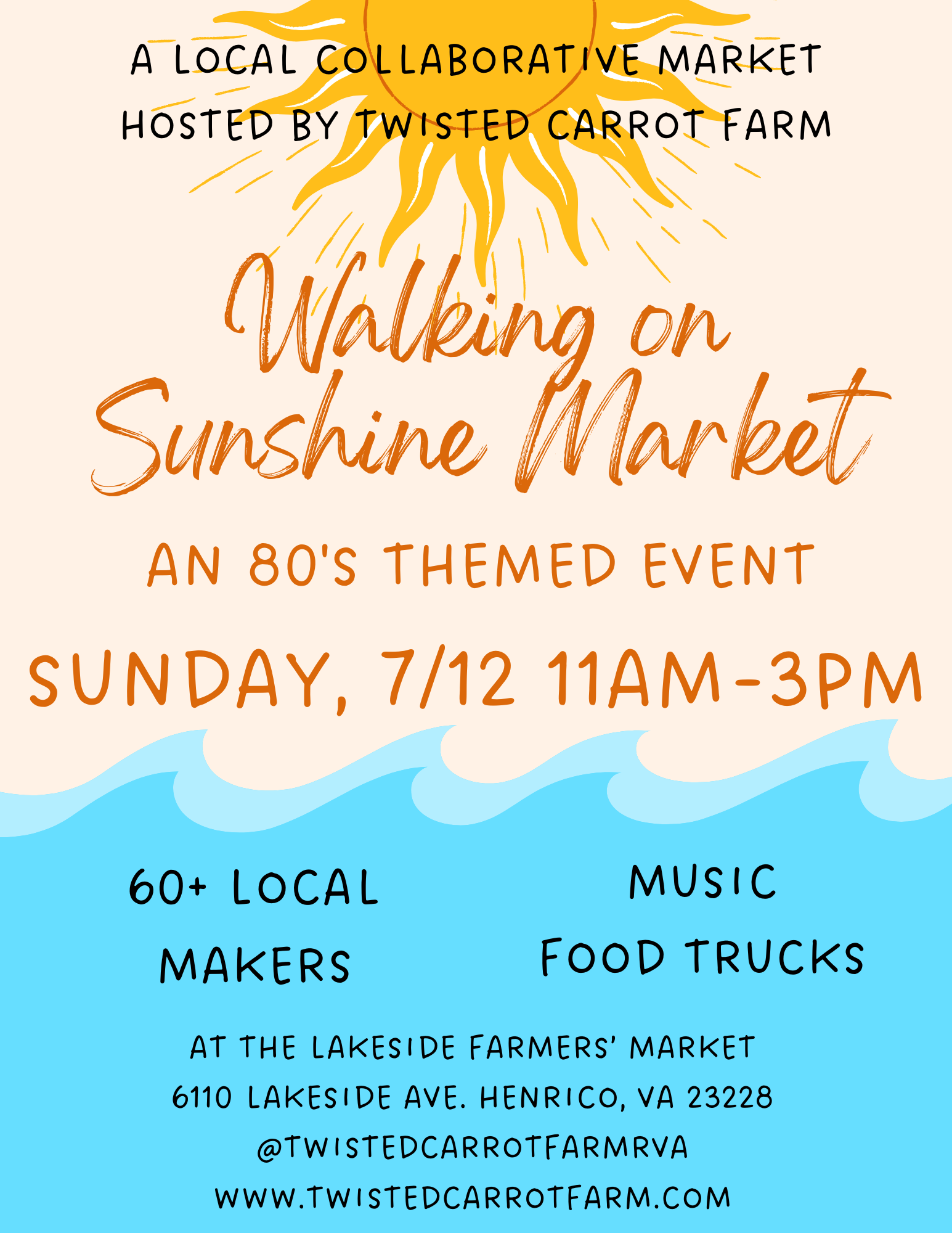 Walking on Sunshine 80s Market