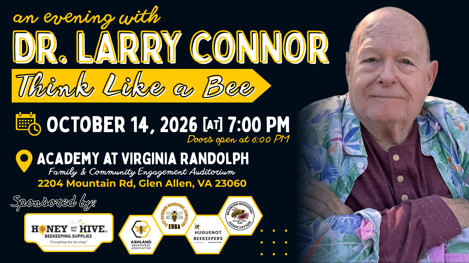 Think Like a Bee: An Evening with Dr. Larry Connor