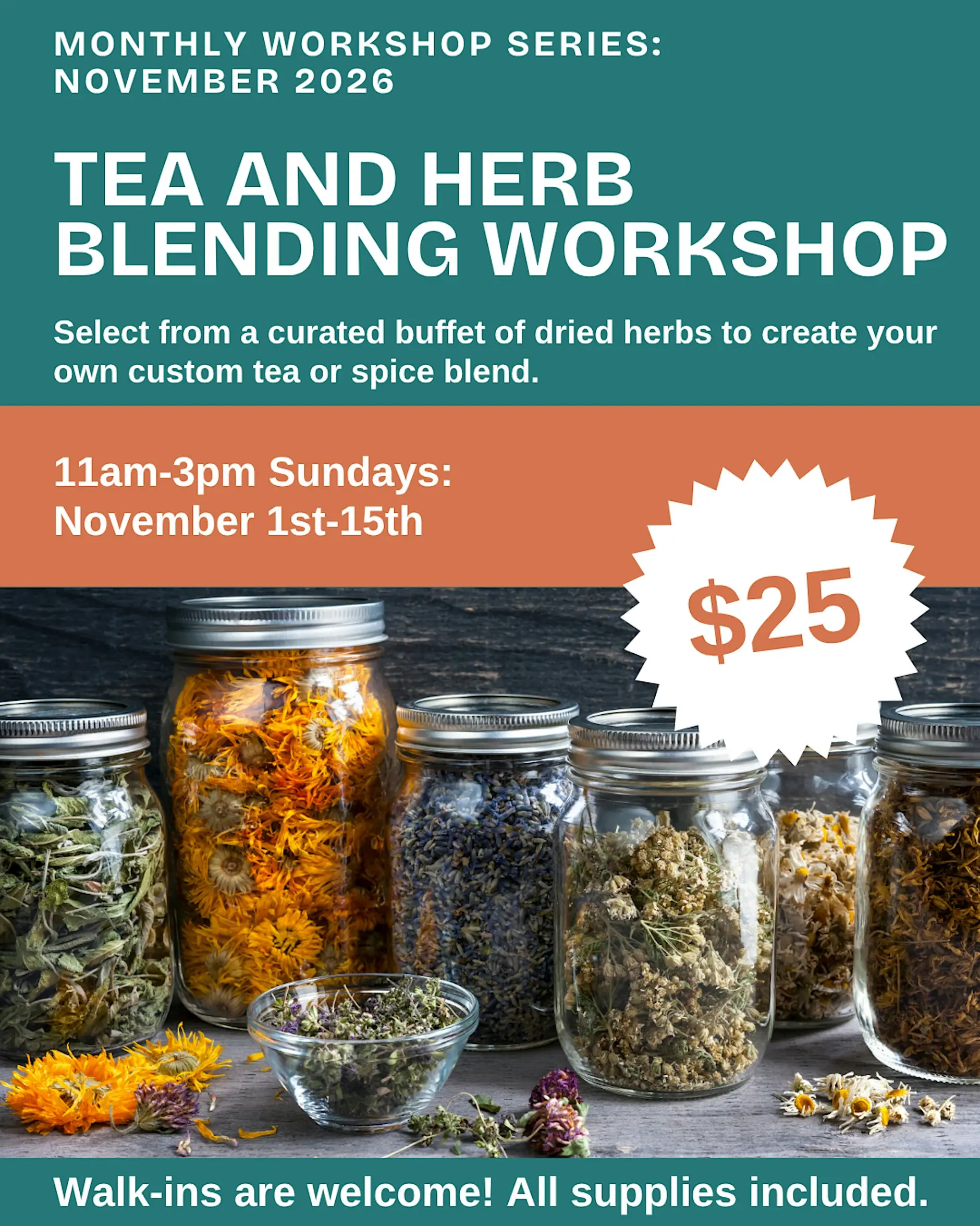Tea and Herb Blending Workshop