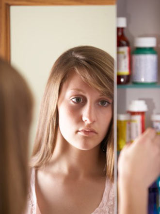 teen girl medicine cabinet pills