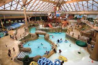 Massanutten’s indoor water park is the ticket for teens with its FlowRider® surfing-simulator experience.