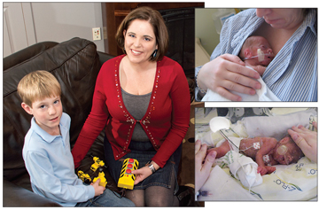 Rebekah Rollins says she never knew what health challenges her son might be facing when she came to the St. Mary’s NICU each day. Jeremiah, like Matthew Sheriff, was born too soon and weighed just a pound-and-a-half at birth. The boys’ mothers bonded over their similar and scary circumstances.