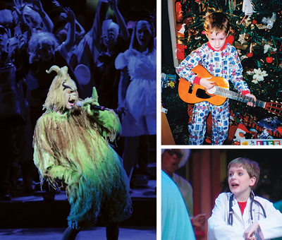 That’s Evan as the Grinch in the 2010 Glorious Christmas Nights production of Sincerely Yours. He got his first guitar in 1998. Evan says the drum set followed the next Christmas. Evan was seven when he first performed with the talented volunteers who make up the cast at West End Assembly of God.