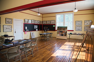 Second Union Rosenwald School in Goochland County is restored inside and out and serves as a museum and meeting space. 