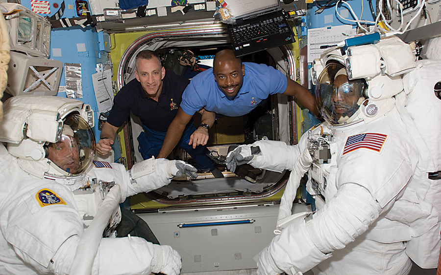 Melvin trained for ten years and traveled to the International Space Station twice.
